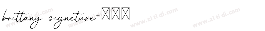 brittany signeture字体转换